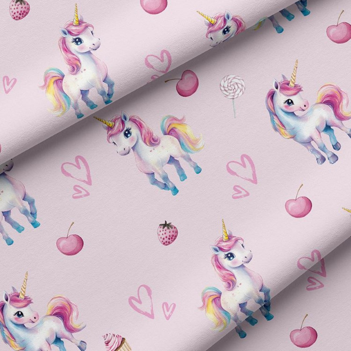 Roza 2-delna posteljnina UNICORN, Glow in the dark,140x200 cm-3