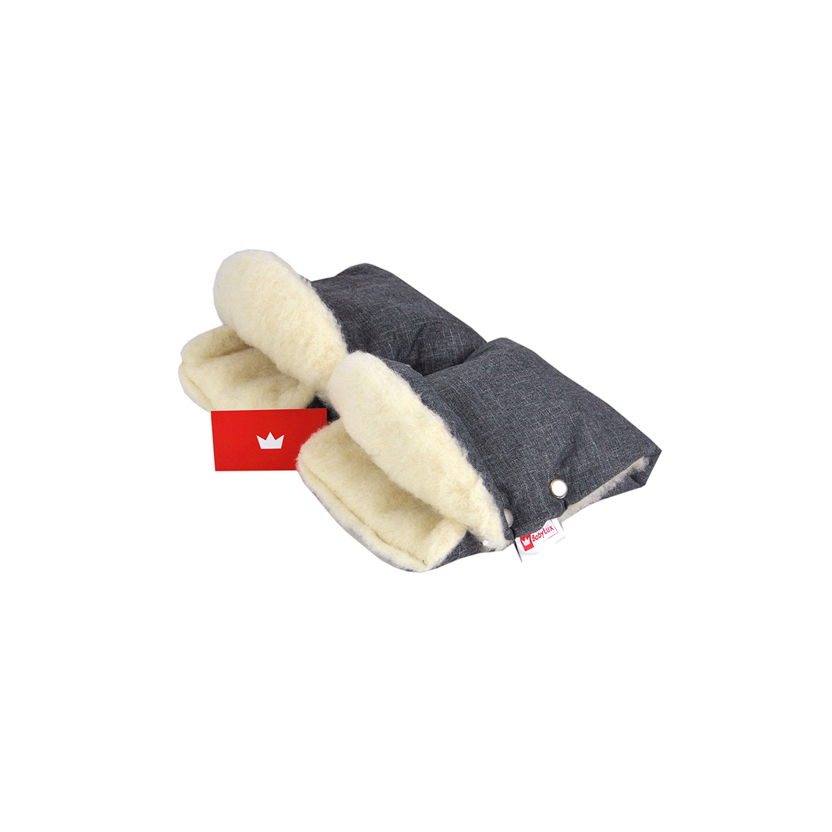 JEANS TEMNO SIVE muf rokavice za voziček 100% ovčja volna CandyFlex