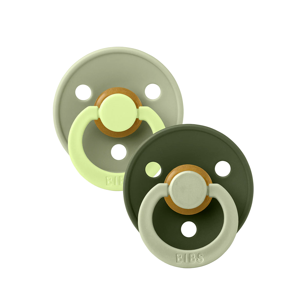 Duda BIBS Colour Fusion, lateks - Sage/Hunter Green Mix, 0-6M (2 kosa)