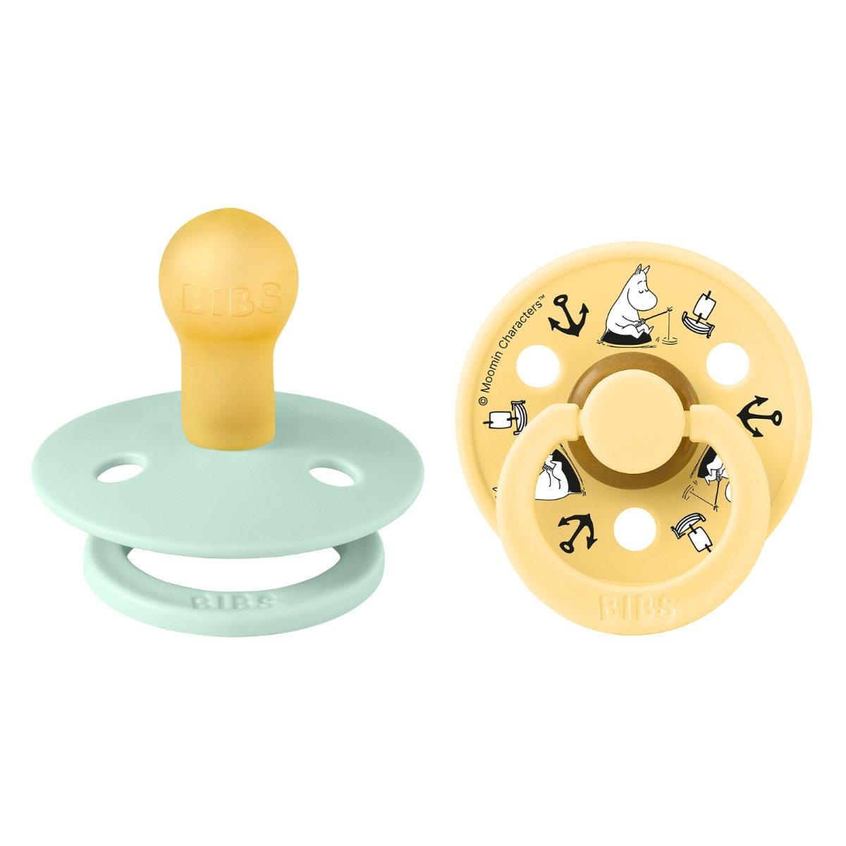 Duda BIBS x Moomin, lateks - Nordic Mint Mix, 6-18M (2 kosa)-1