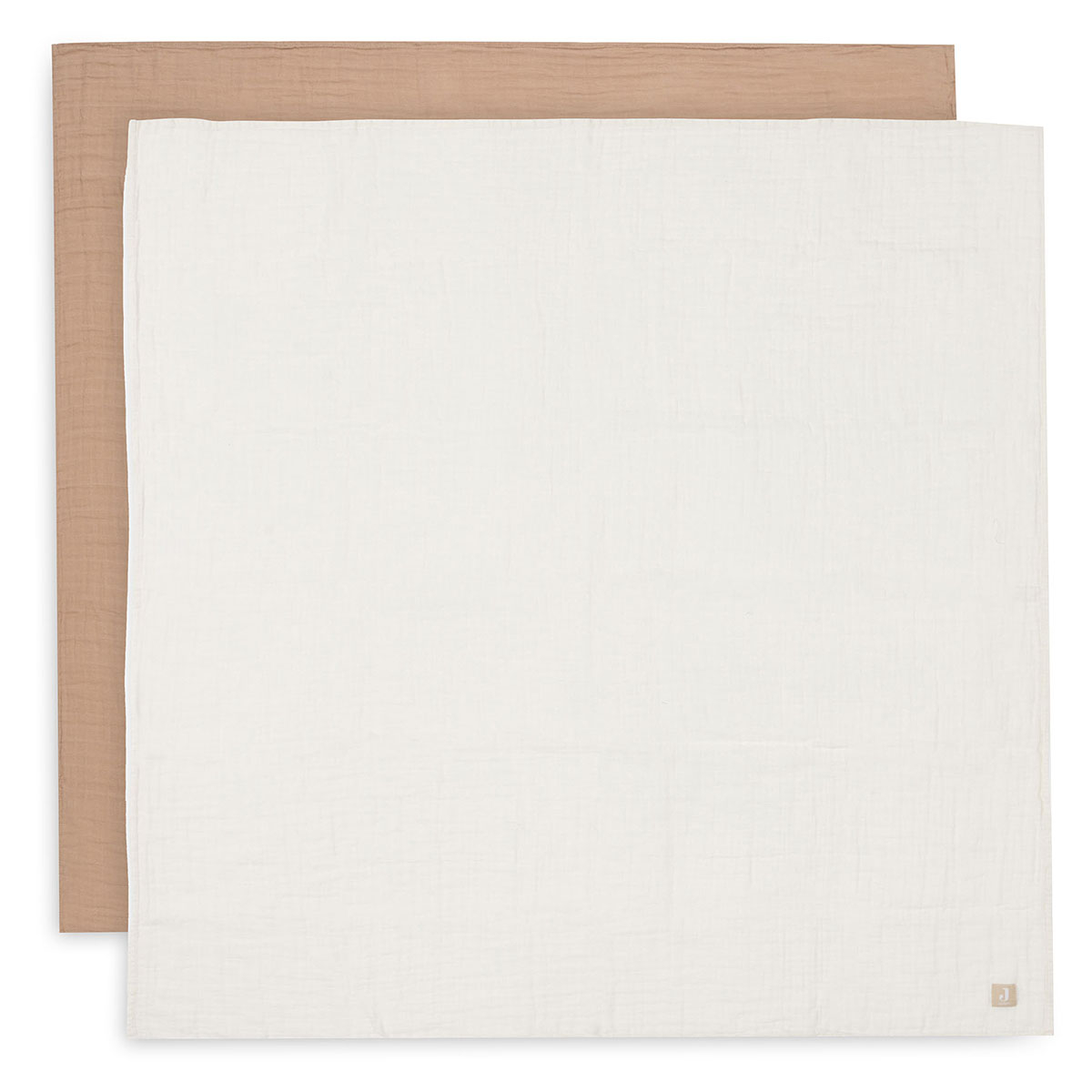 Rjave muslin tetra plenice Biscuit/IVORY  (115x115 cm) - 2 kosa,  Jollein®