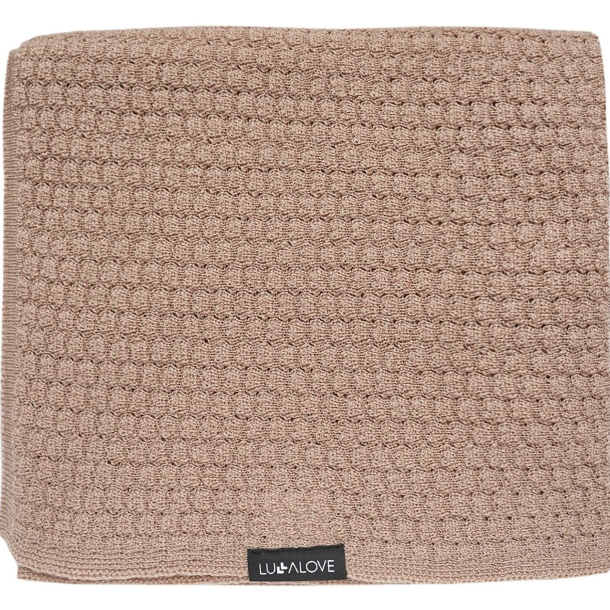 Karamel bež MERINO odeja METULJ, Lullalove 90x100 cm - PREMIUM