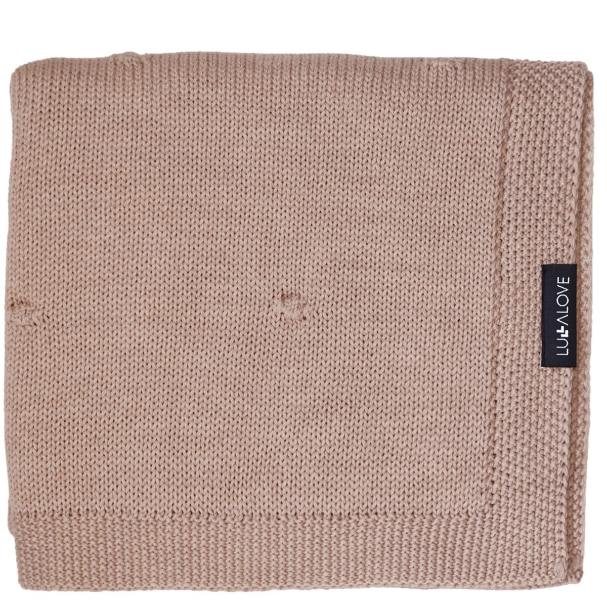 Karamel bež MERINO volneno pletena odeja POPCORN, Lullalove 90x100 cm - PREMIUM