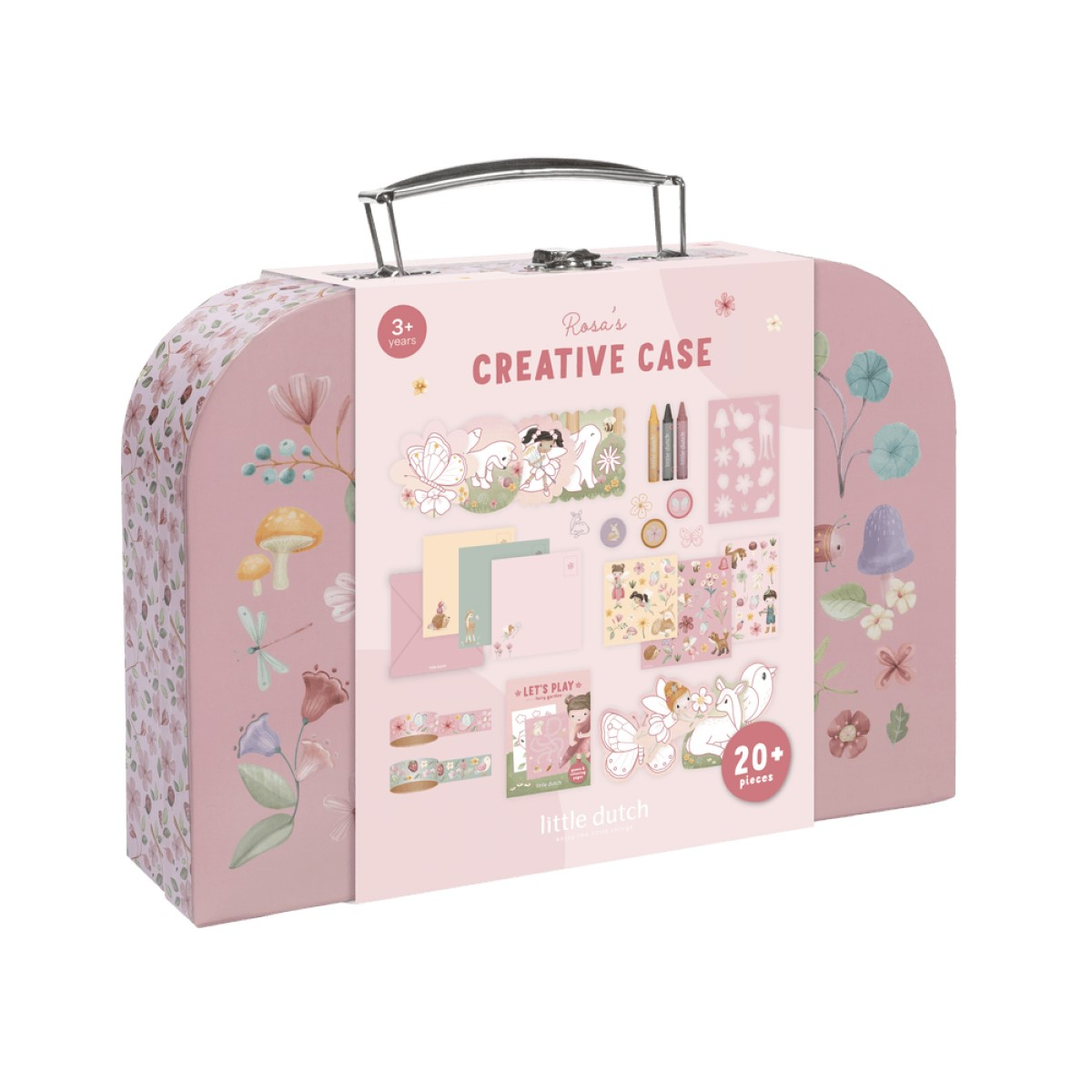 Kreativni kovček Rosa Fairy Garden (3 leta+), Little Dutch (126898)-1