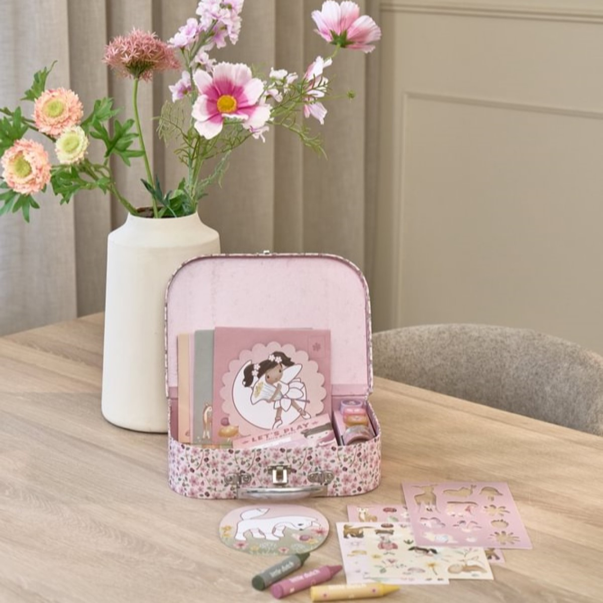 Kreativni kovček Rosa Fairy Garden (3 leta+), Little Dutch (126898)-3