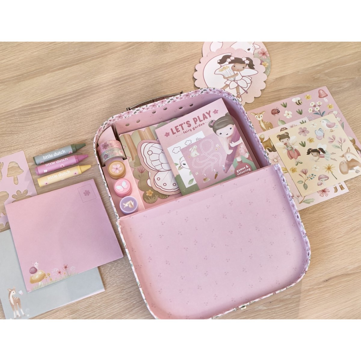 Kreativni kovček Rosa Fairy Garden (3 leta+), Little Dutch (126898)-6
