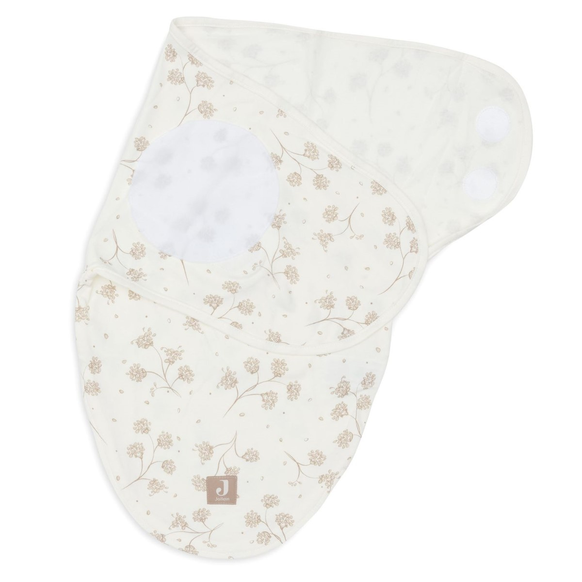 Kremno bela swaddle povijalna odejica LEAFY DREAMS (0-3 m), Jollein®