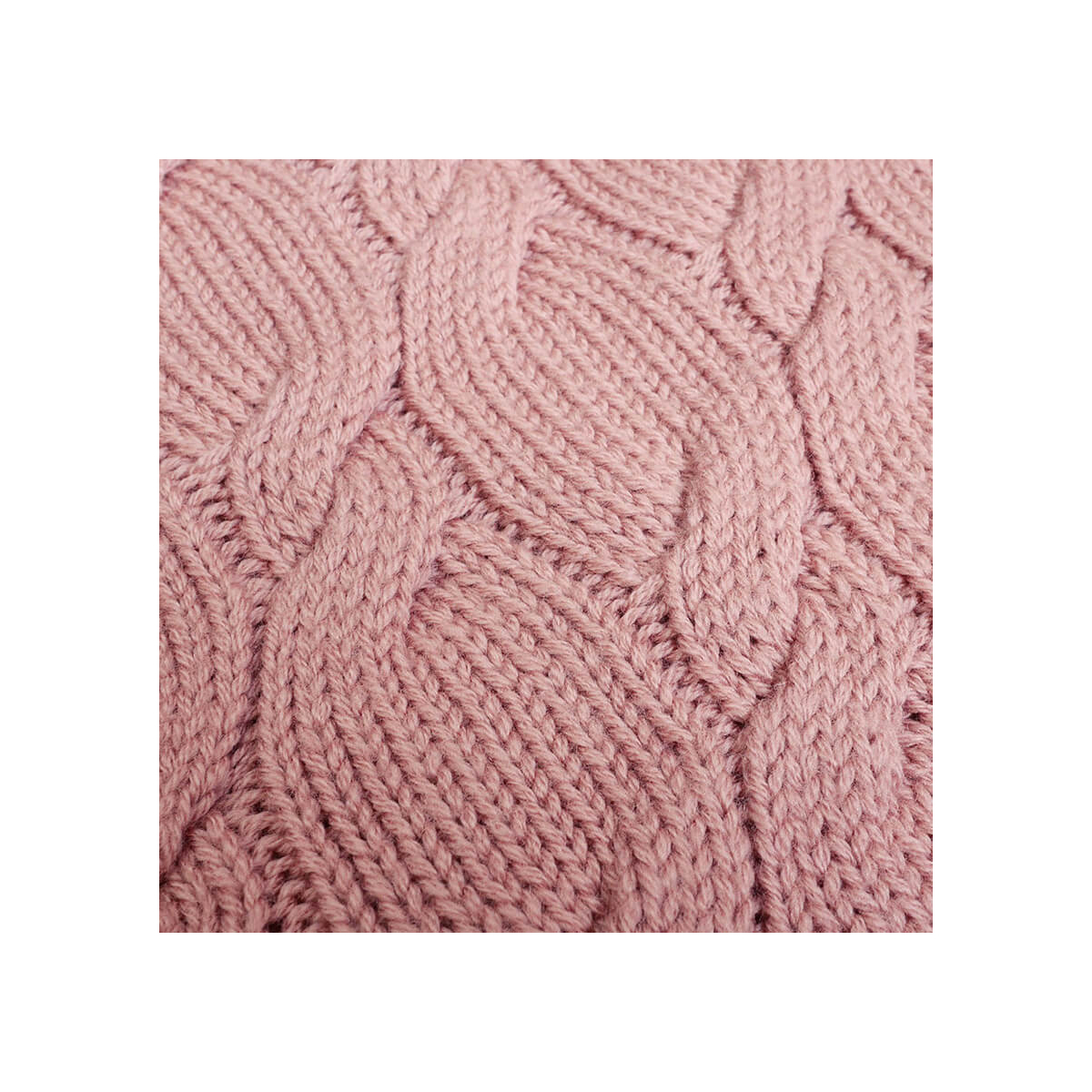 Umazano roza MERINO volnena pletena odeja LULLALOVE 80x100 cm - PREMIUM