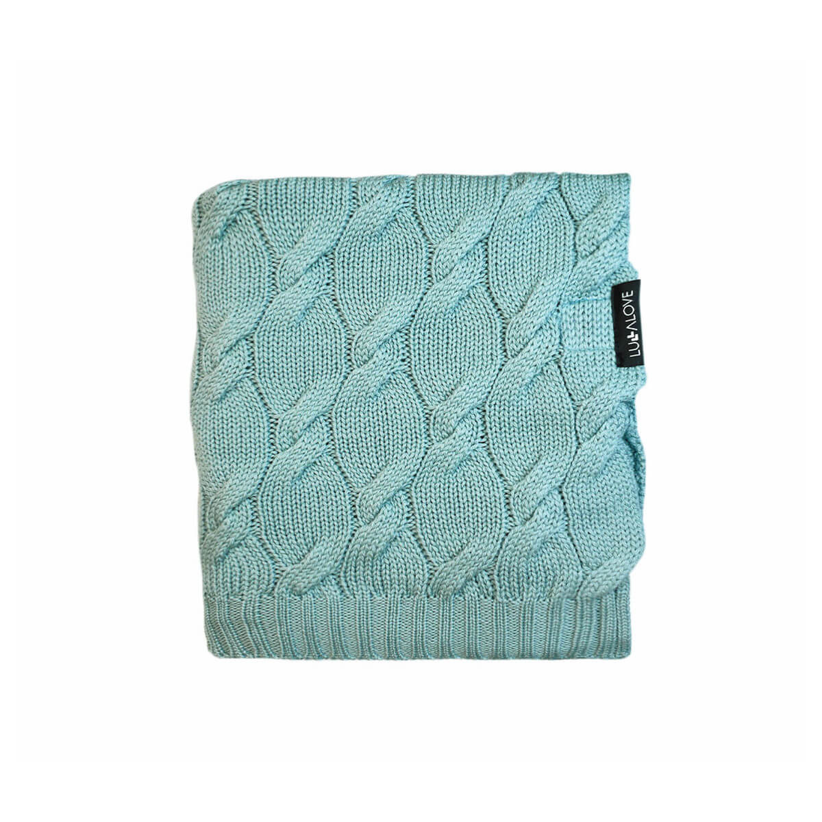 metalna mint pletena merino volnena odeja 80x100 cm lullalove