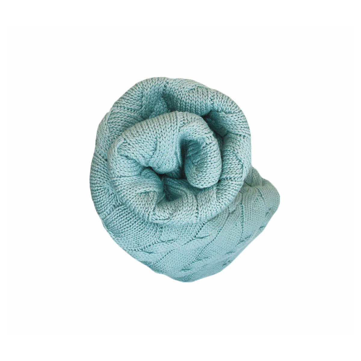 metalna mint pletena merino volnena odeja 80x100 cm lullalove 9