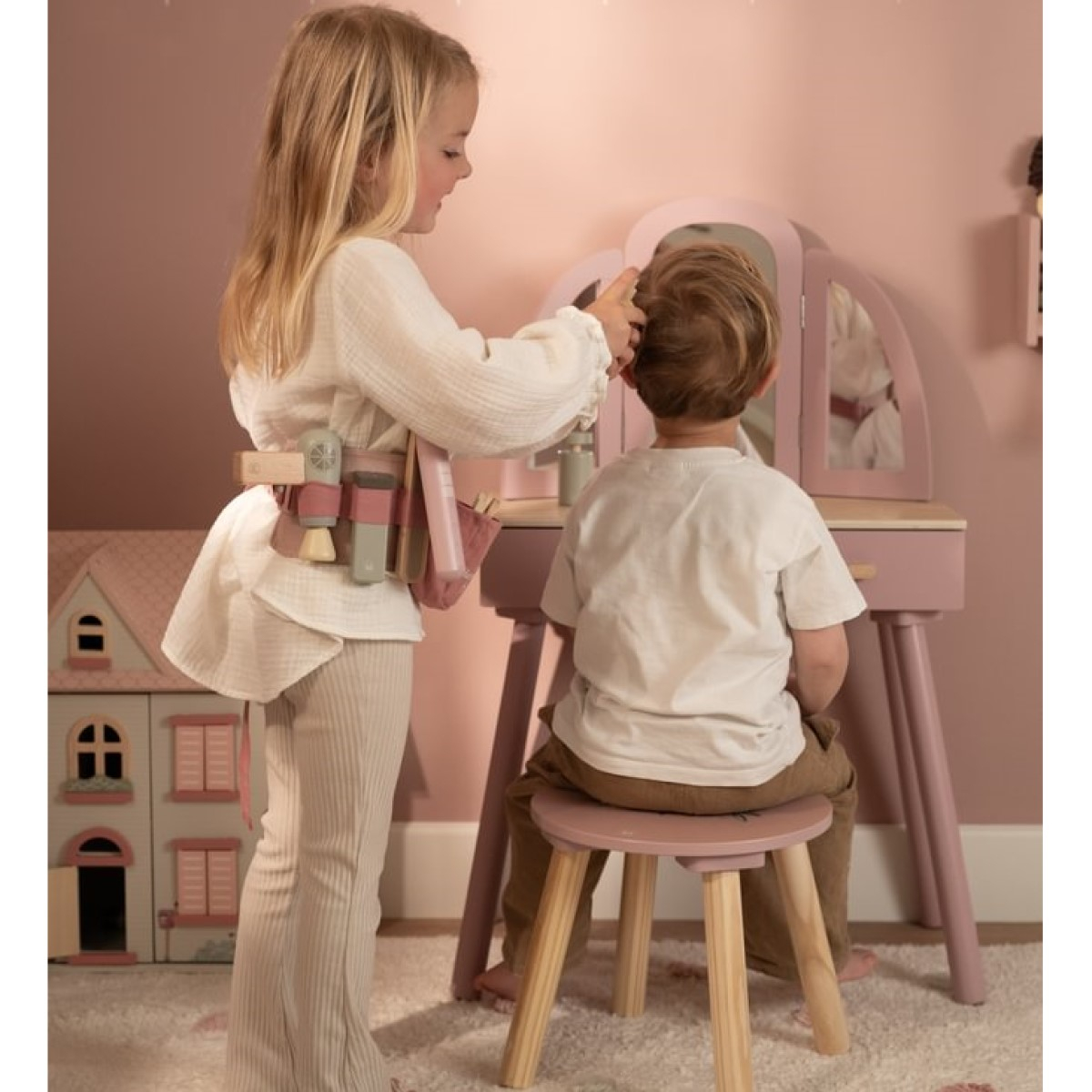Otroški roza frizerski set na pasu (3 leta+), Little Dutch ( LD2514)-6