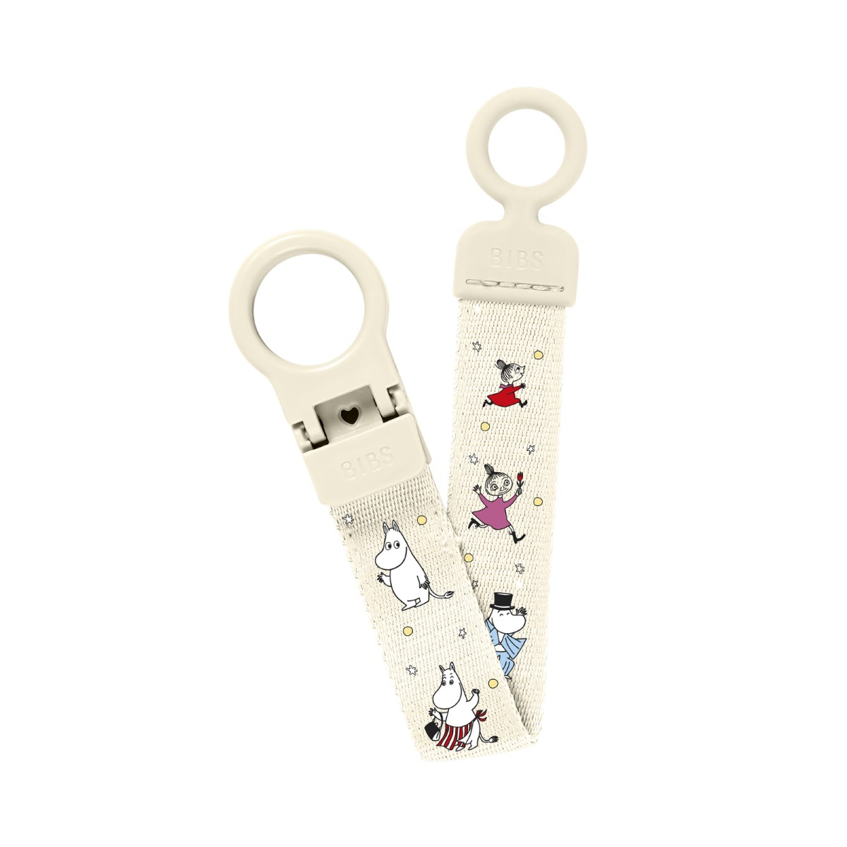 Priponka za dudo BIBS x Moomins Loop - Ivory