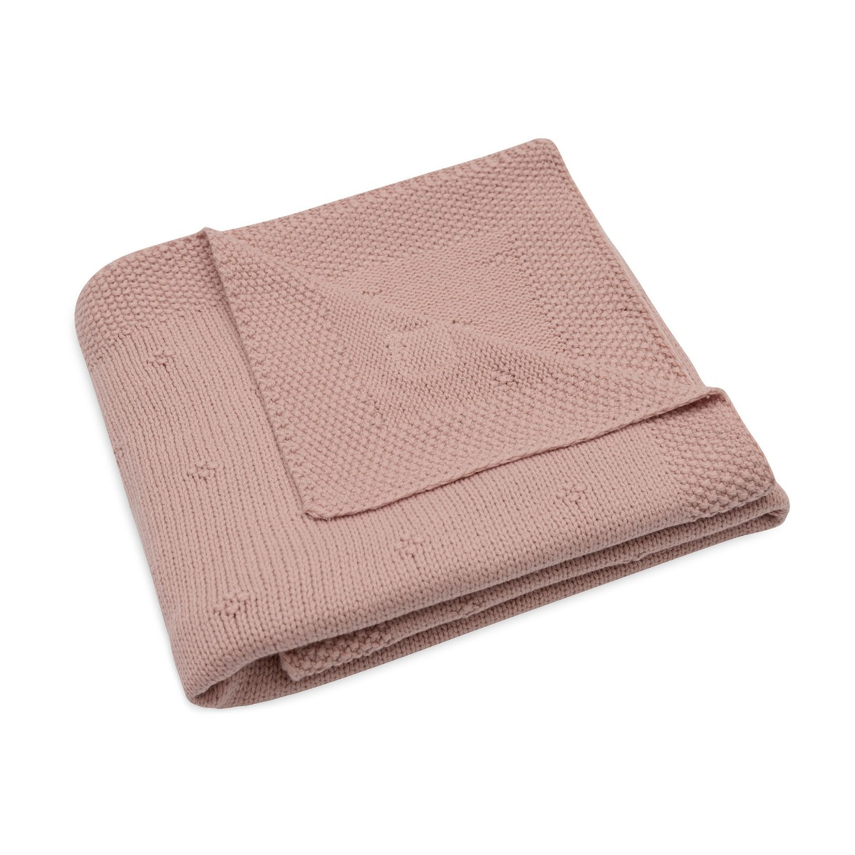 Roza pletena odeja 75x100cm Cosy Knit Wild Rose