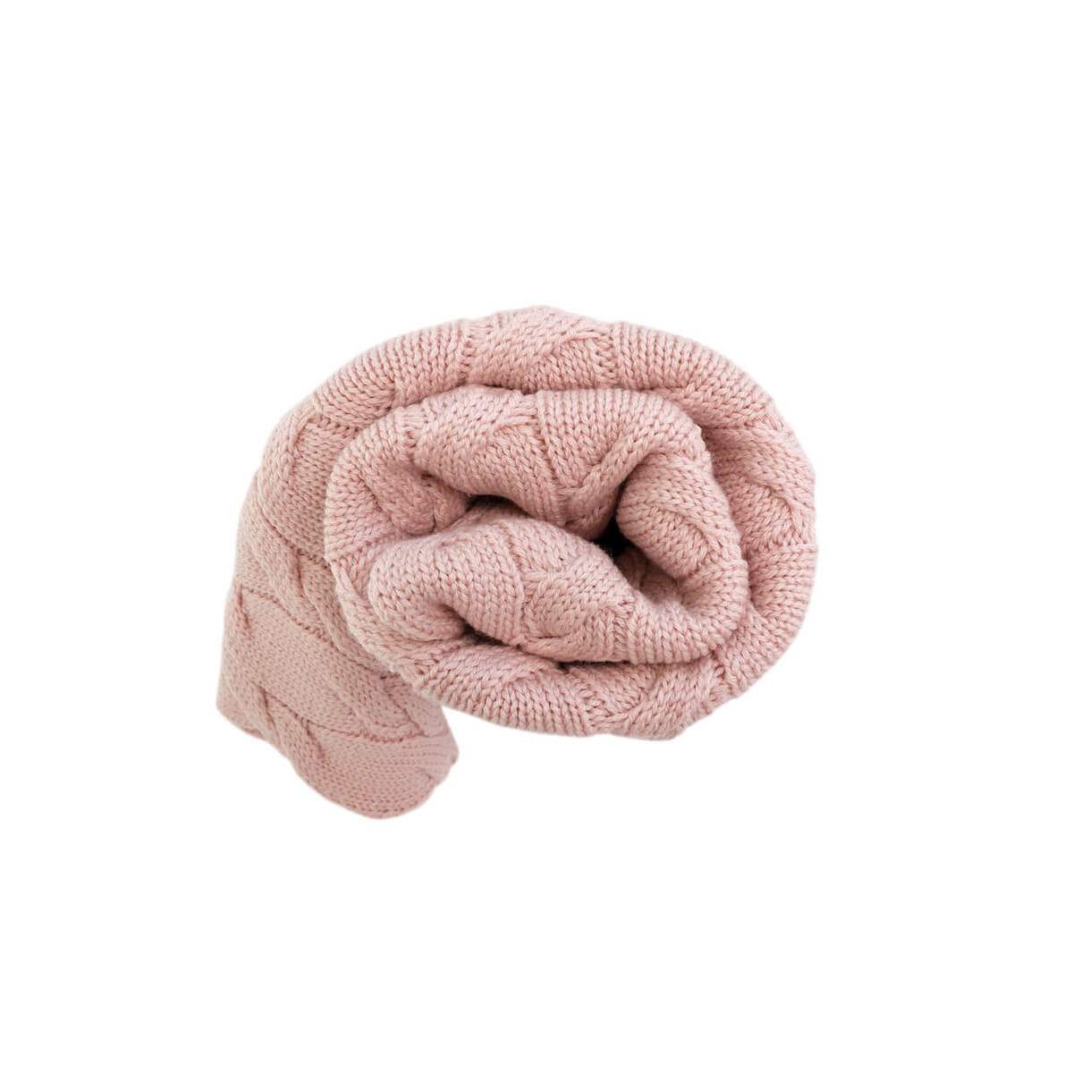 pudrasto roza pletena merino volnena odeja 80x100 cm lullalove 2
