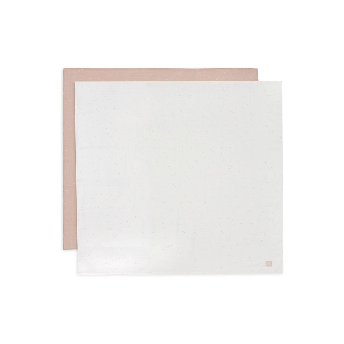 Pudrasto roza tetra plenice TWINKLING WILD ROSE (115x115 cm) - 2 kosa,  Jollein®