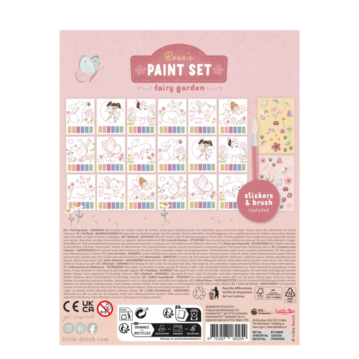 Set za slikanje Rosa Fairy Garden (3 leta+), Little Dutch (126890)-1