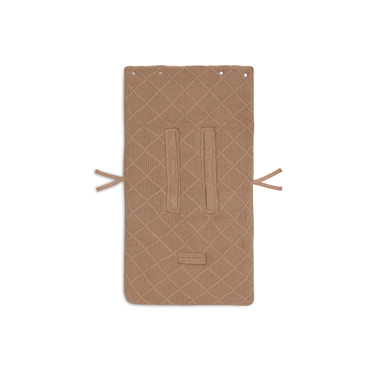 Rjava pletena vreča za voziček, lupinico ali otroški avtosedež  CHECK KNIT BISCUIT,