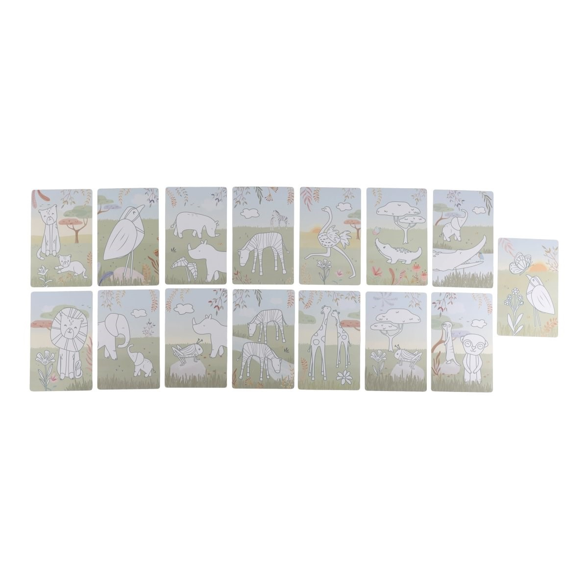 Zelena risalna tablica Safari Friends (4leta+), Little Dutch (LD7491)-5