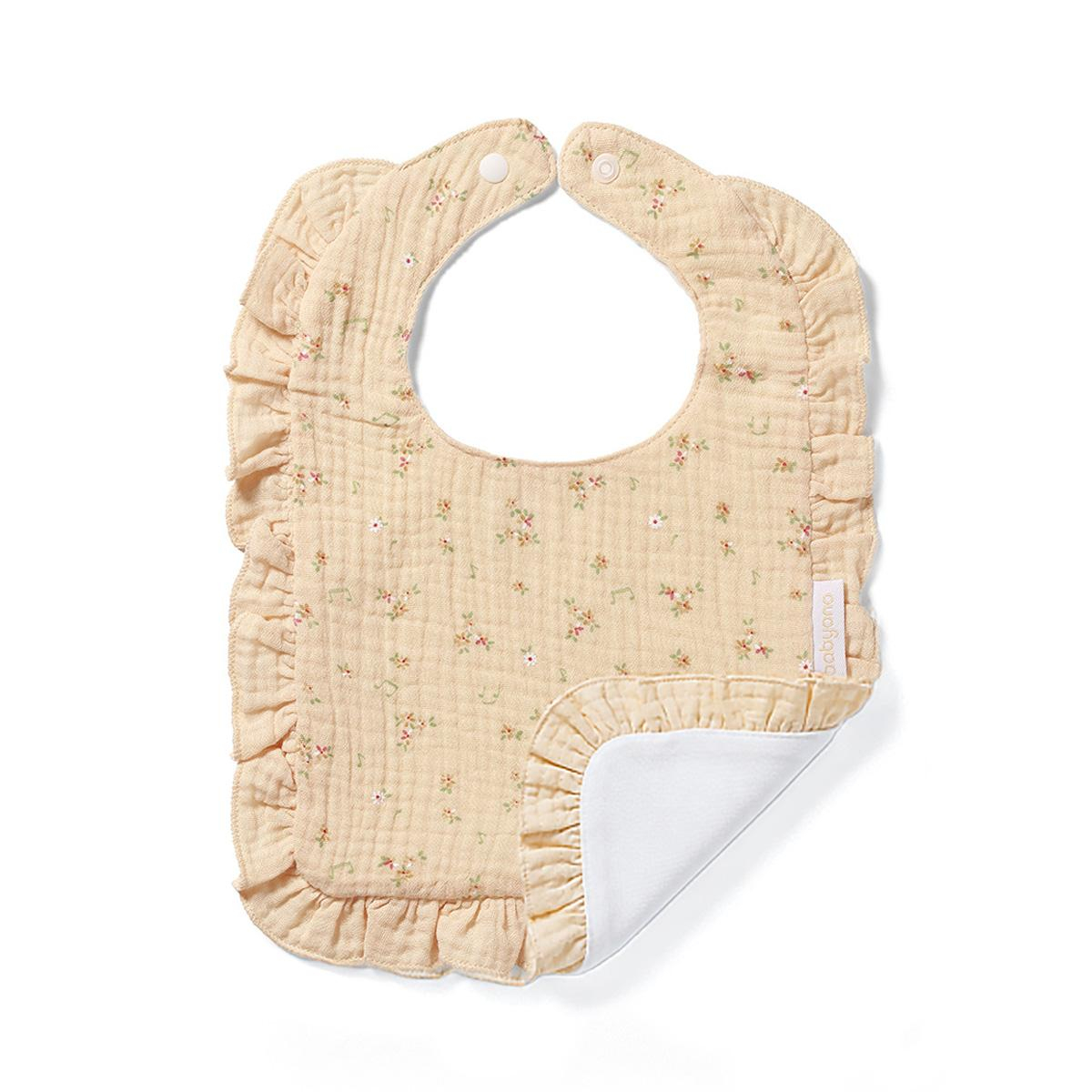 Bež muslin slinček CVETLICE, BabyOno-3