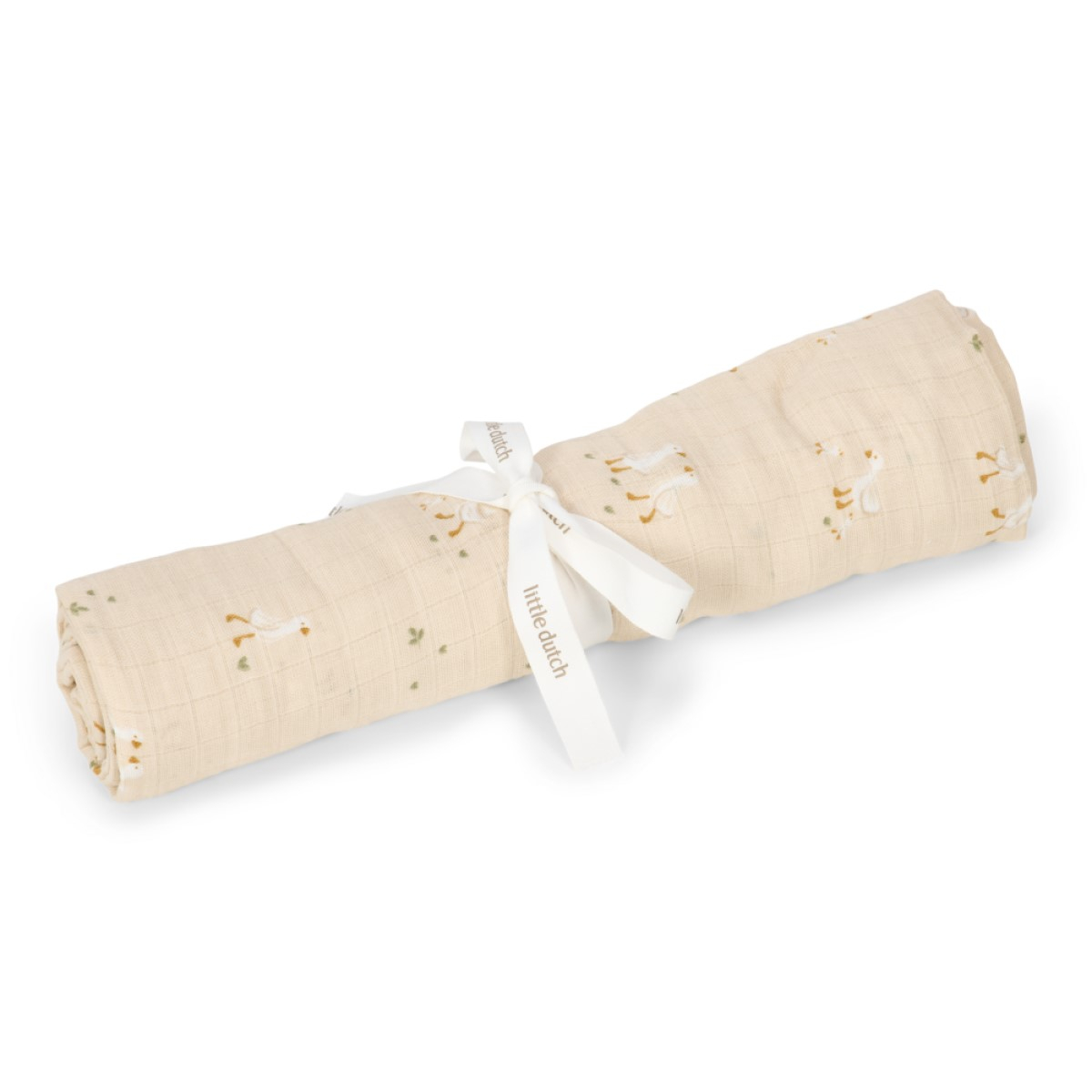 Bež povijalna muslin plenička 120 x 120 cm Little Goose, Little Dutch (TE51925032)-1