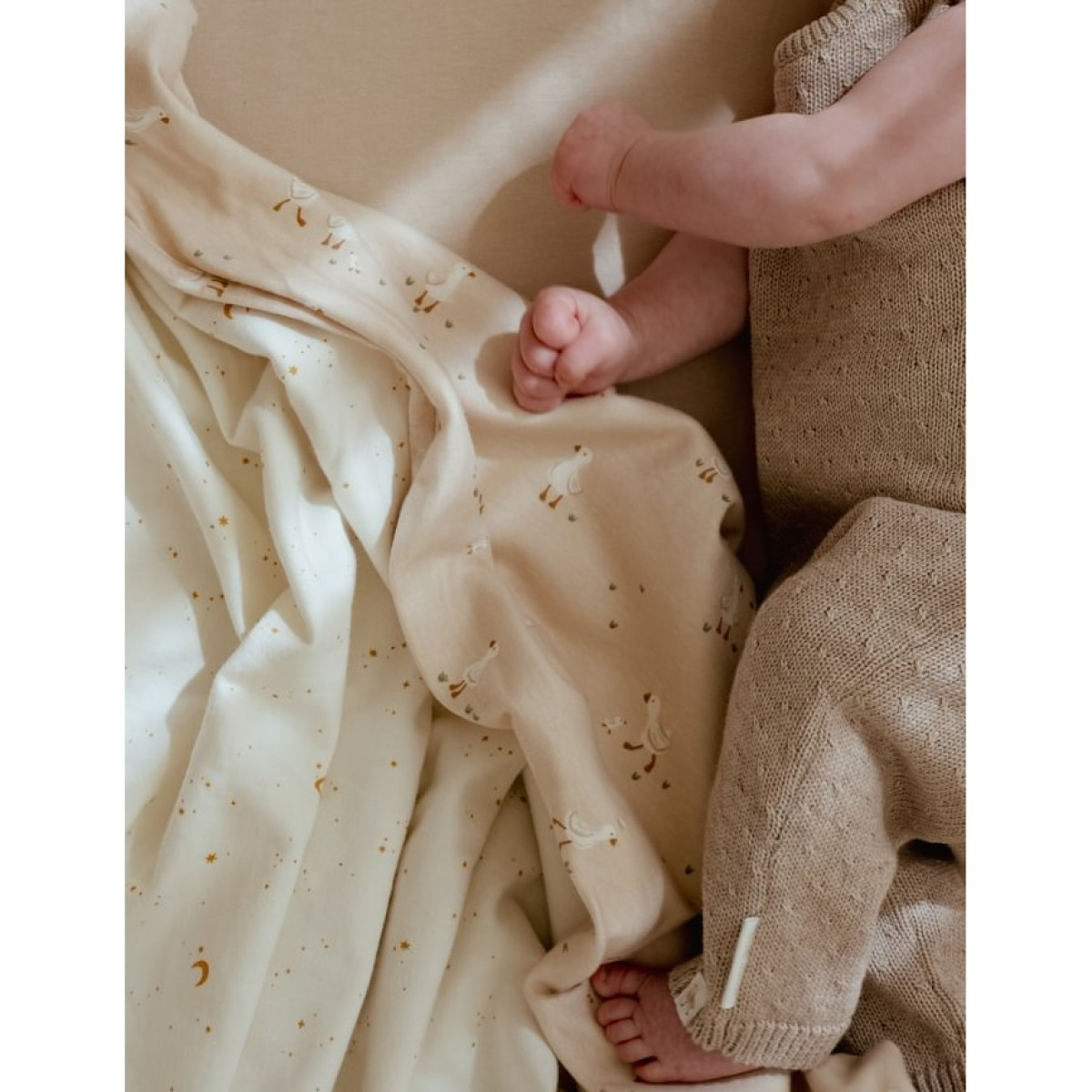 Bež povijalna muslin plenička 120 x 120 cm Little Goose, Little Dutch (TE51925032)-6