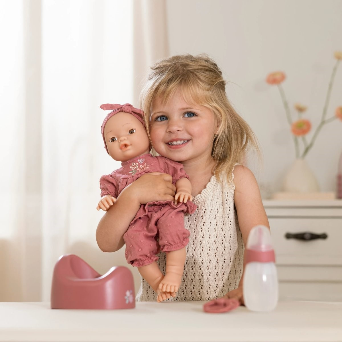 Dojenček punčka, ki pije in lula Livia (36m+), Little Dutch (LD4581)-2