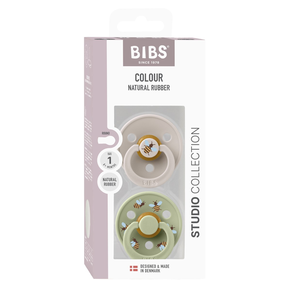 Duda BIBS lateks - Bumblebee Mushroom Mix 2, 6-18M (2 kosa)-2