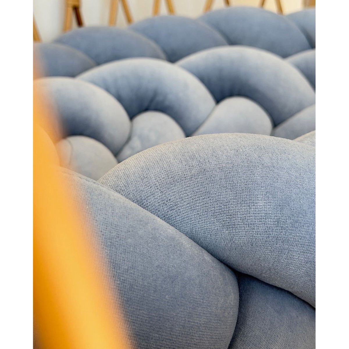 MODRA kitka za otroško posteljico DUST BLUE (200 cm)-5