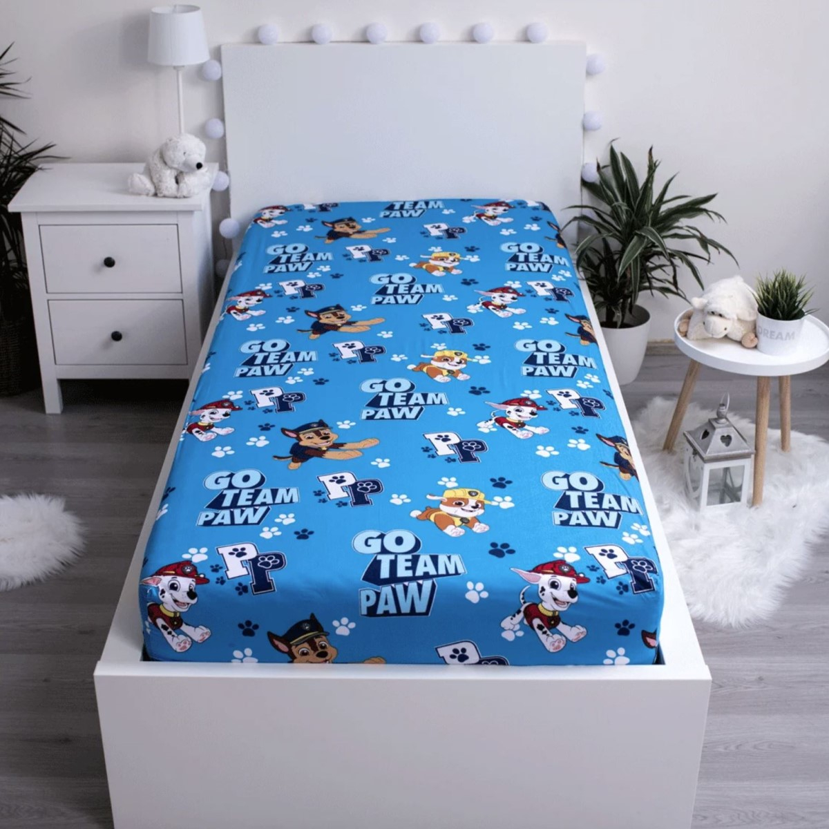 Paw Patrol bombažna rjuha 90x200 cm-2