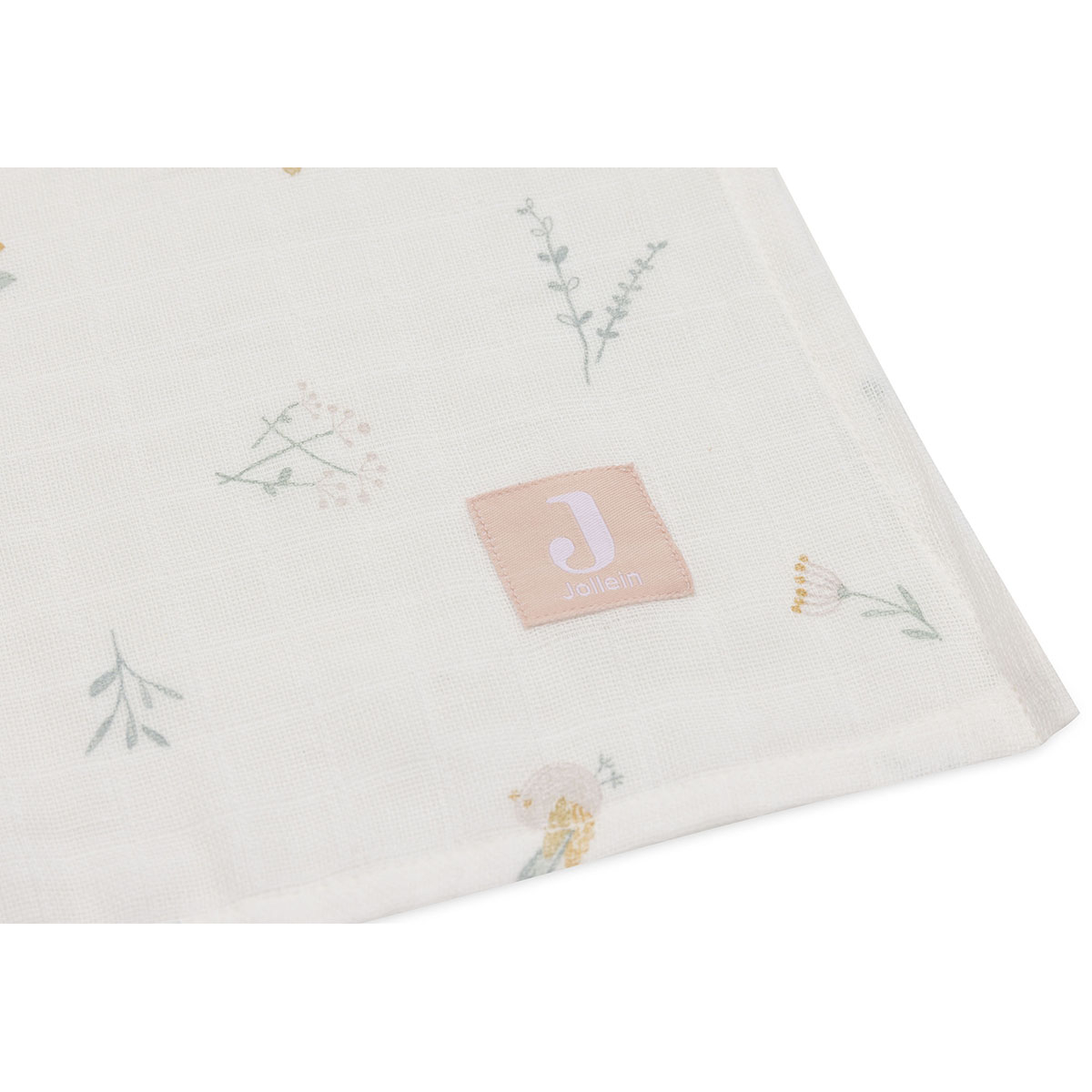 Kremno bele tetra plenice LOVELY BIRDS (115x115 cm) - 2 kosa,  Jollein®