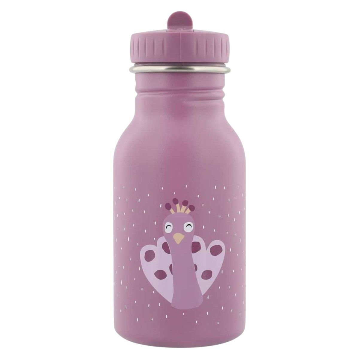 Vijolična otroška steklenička MRS.PEACOCK (350 ml), Trixie