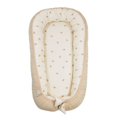 Dvostransko gnezdece za dojenčka, IVORY - BEŽ, CRANBERRY, TINY STAR