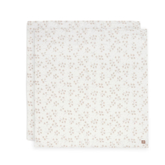 Kremno bele tetra plenice Leafy Dreams (115x115 cm) - 2 kosa,  Jollein&reg; 