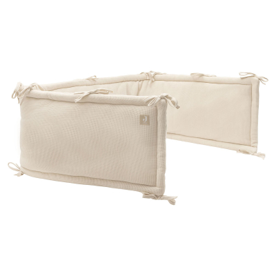 Bež obroba za posteljico Little Waffle, 180x30 cm, Jollein®