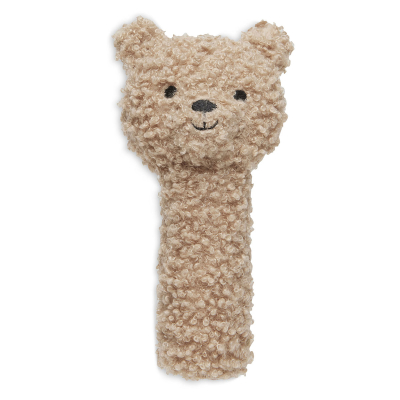 Rjava ropotuljica TEDDY BEAR Biscuit (0m+), Jollein