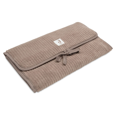 Rjava previjalna podloga rebrasta MILKY COFFEE, 70x35-70 cm, Jollein® 