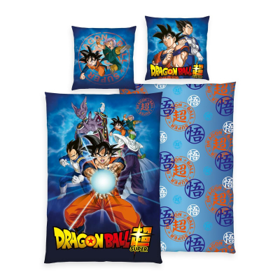 Modra 2-delna posteljnina DRAGON BALL SUPER, 140x200 cm