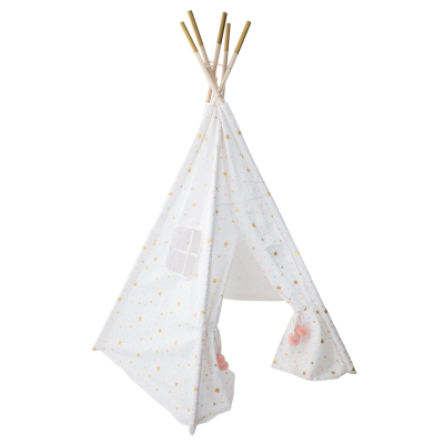 Šotor tipi BEL, ZLATE ZVEZDICE 130x130 cm, Atmosphera® 
