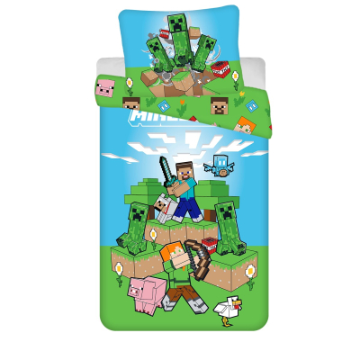 2-delna posteljnina MINECRAFT Outdoors Mobs, 140x200 cm 