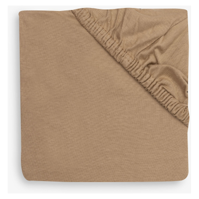 Lešnik rjava jogi rjuha 80/90x40 cm HAZEL, bombažni jersey, Jollein®