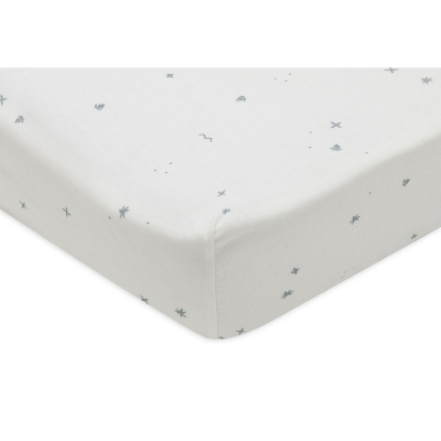KREMNO BELA jogi rjuha 140x70 cm TWINKLING SEA GREEN, bombažni jersey, Jollein®
