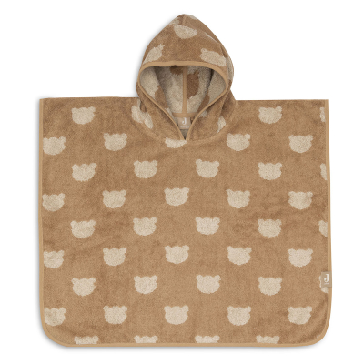 Rjav otroški pončo Jacquard TEDDY BEAR, Jollein®  