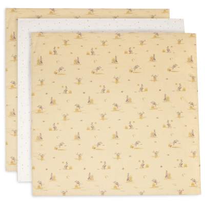 Peščeno rumene tetra plenice KANGAROOTS (70X70 cm) – 3 kosi, Jollein® 
