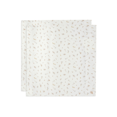 Kremno bele tetra plenice RIVERSIDE (115x115 cm) - 2 kosa,  Jollein®