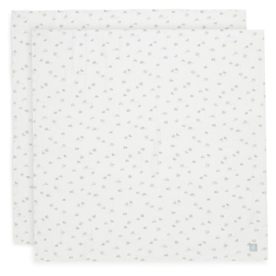 Kremno bele tetra plenice On the Go (115x115 cm) - 2 kosa,  Jollein® 