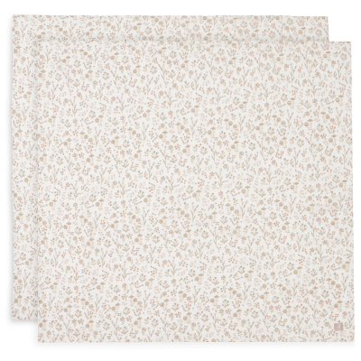 Kremno bele tetra plenice Bloomy (115x115 cm) - 2 kosa,  Jollein®