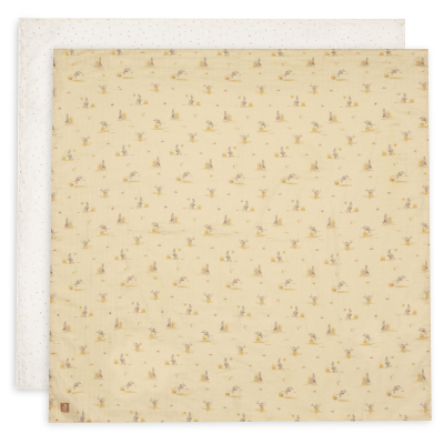 Peščeno rumene tetra plenice KANGAROOTS (115x115 cm) - 2 kosa,  Jollein® 
