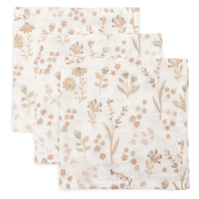Kremno bele krpice za umivanje BLOOMY 31x31cm (3 kosi) Jollein®