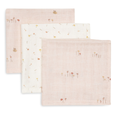 Roza krpice za umivanje PRETTY PICNIC 31x31cm (3 kosi) Jollein®