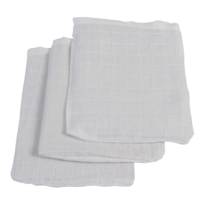 Bele krpice za umivanje iz bombaža 15x20 cm (3kosi) Jollein®